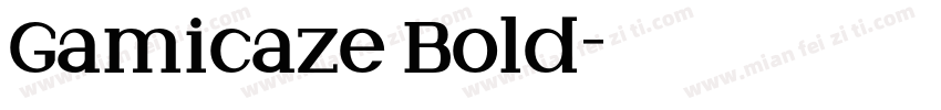 Gamicaze Bold字体转换